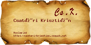 Csatári Krisztián névjegykártya