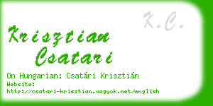 krisztian csatari business card