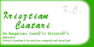 krisztian csatari business card